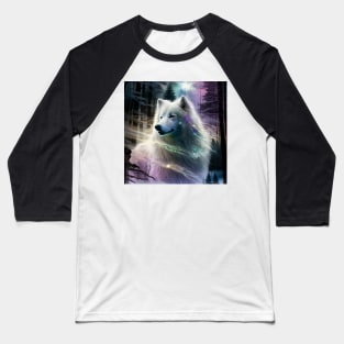 Shimmering Samoyed Baseball T-Shirt